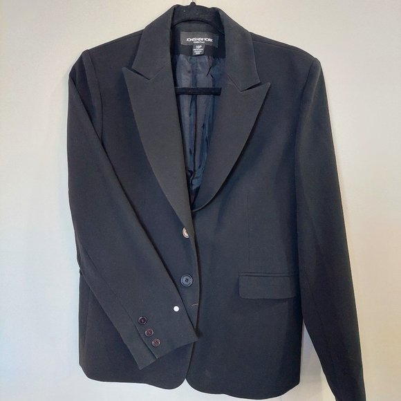 Jones New York Black 2 Button Blazer (Size 10P) - Picture 1 of 9